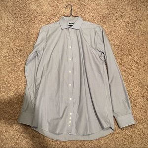 KENNETH COLE STRIPED DRESS SHIRT 16 36/37 TALL